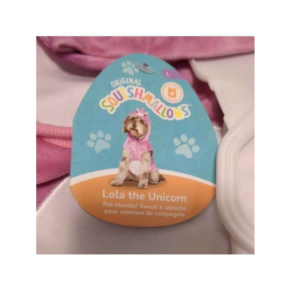 New L squishmallows Lola the unicorn dog hoodie - Picture 4 of 8